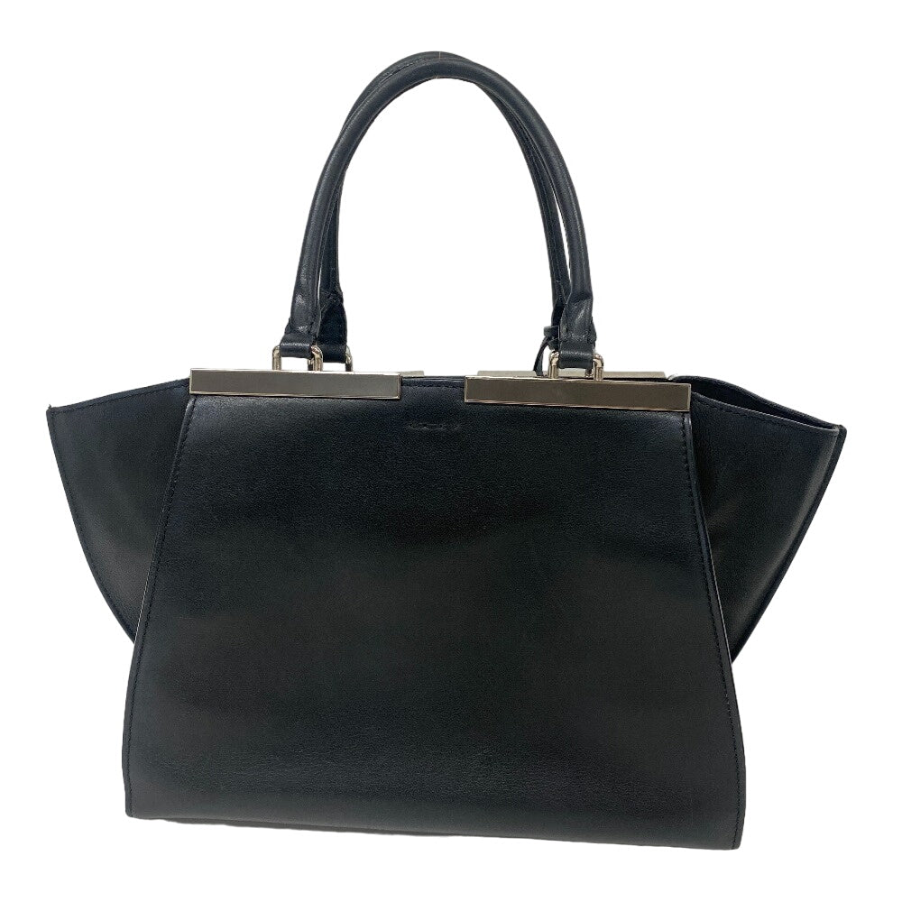 FENDI Handbag leather black Trois Jules Women Used