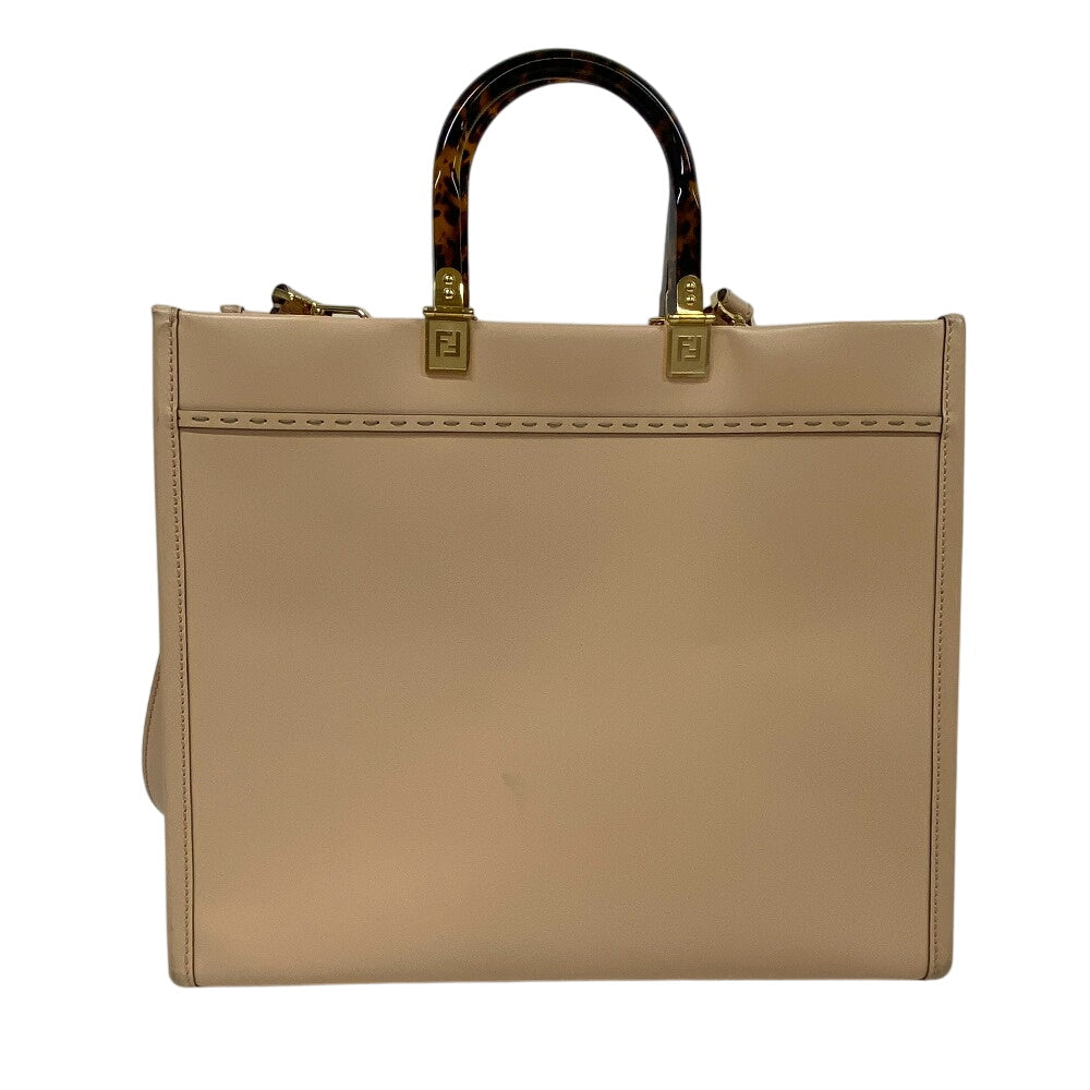 FENDI Handbag 8BH386 leather pink Sunshine Medium Women Used