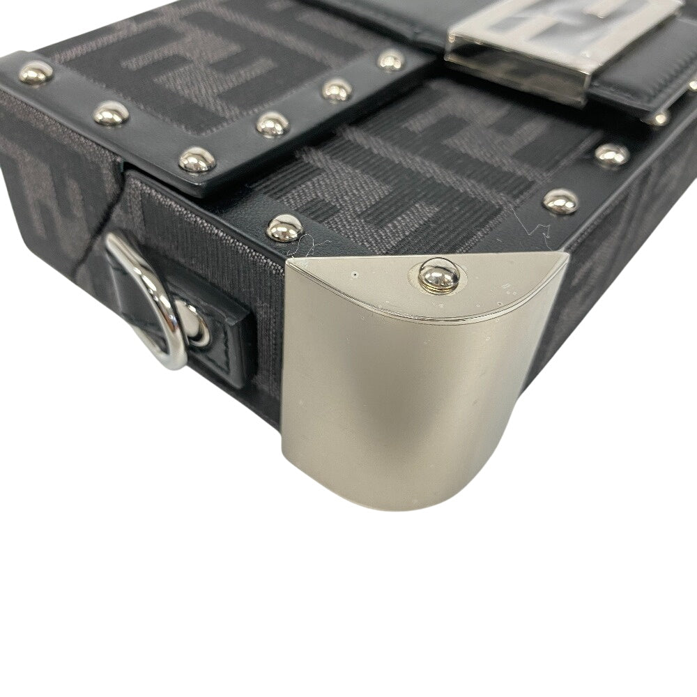 FENDI Shoulder Bag 7VA507 Canvas, Leather black Zucca trunk Women Used