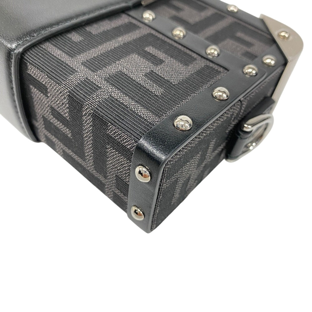 FENDI Shoulder Bag 7VA507 Canvas, Leather black Zucca trunk Women Used