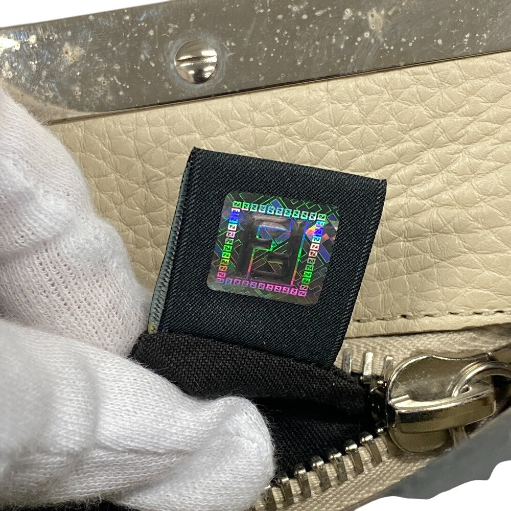 FENDI Handbag 8BN226 Calfskin gray Peekaboo Women Used