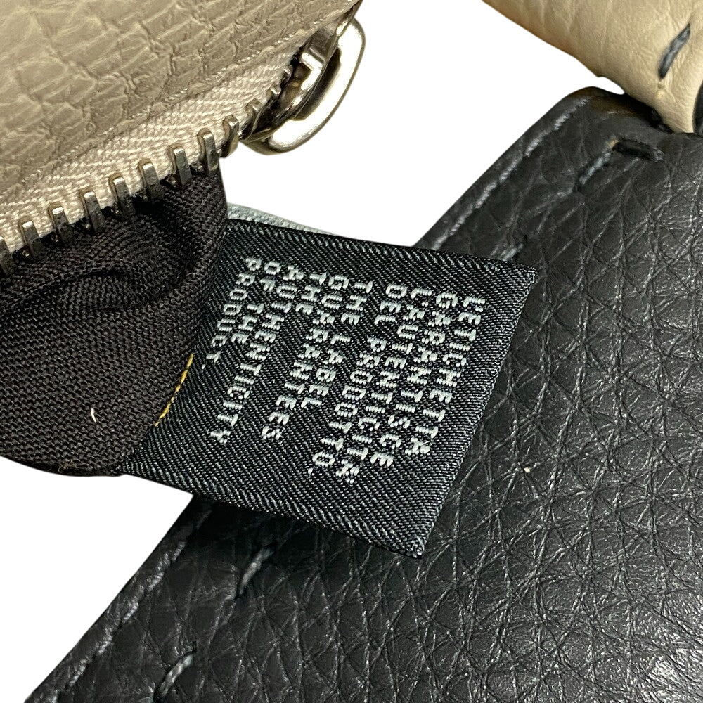 FENDI Handbag 8BN226 Calfskin gray Peekaboo Women Used