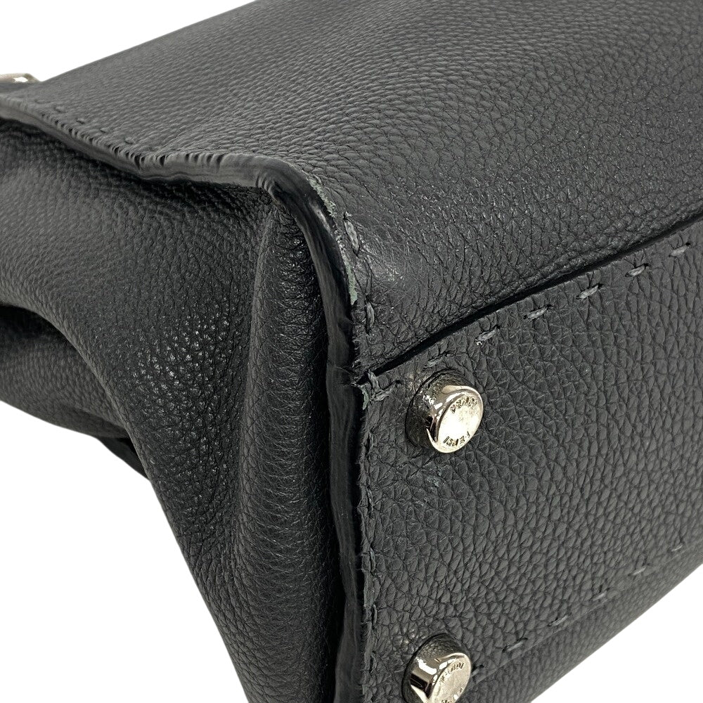 FENDI Handbag 8BN226 Calfskin gray Peekaboo Women Used