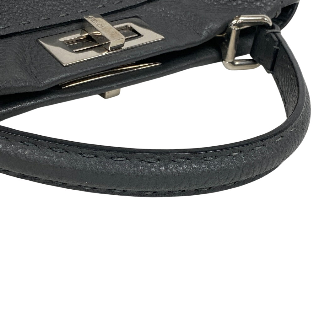 FENDI Handbag 8BN226 Calfskin gray Peekaboo Women Used