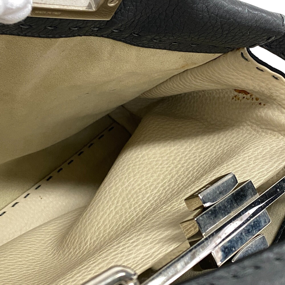 FENDI Handbag 8BN226 Calfskin gray Peekaboo Women Used