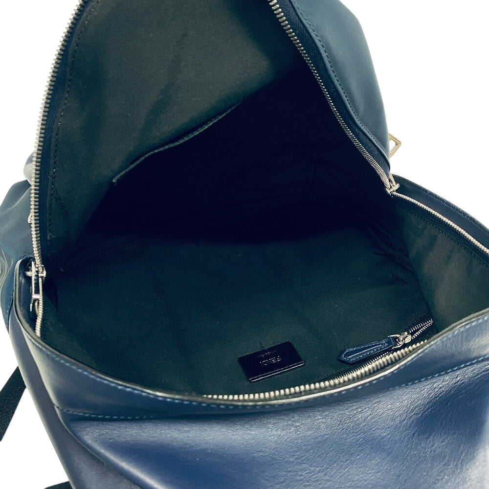 FENDI Backpack 7VZ042 Nylon, Leather Navy monster Women(Unisex) Used