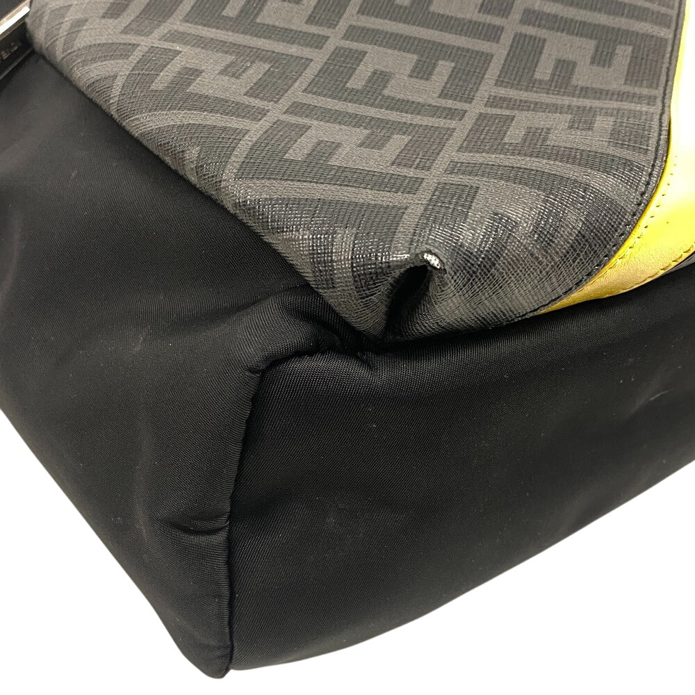 FENDI Backpack 7VZ042 PVC, Nylon black Backpack Zucca mens Used
