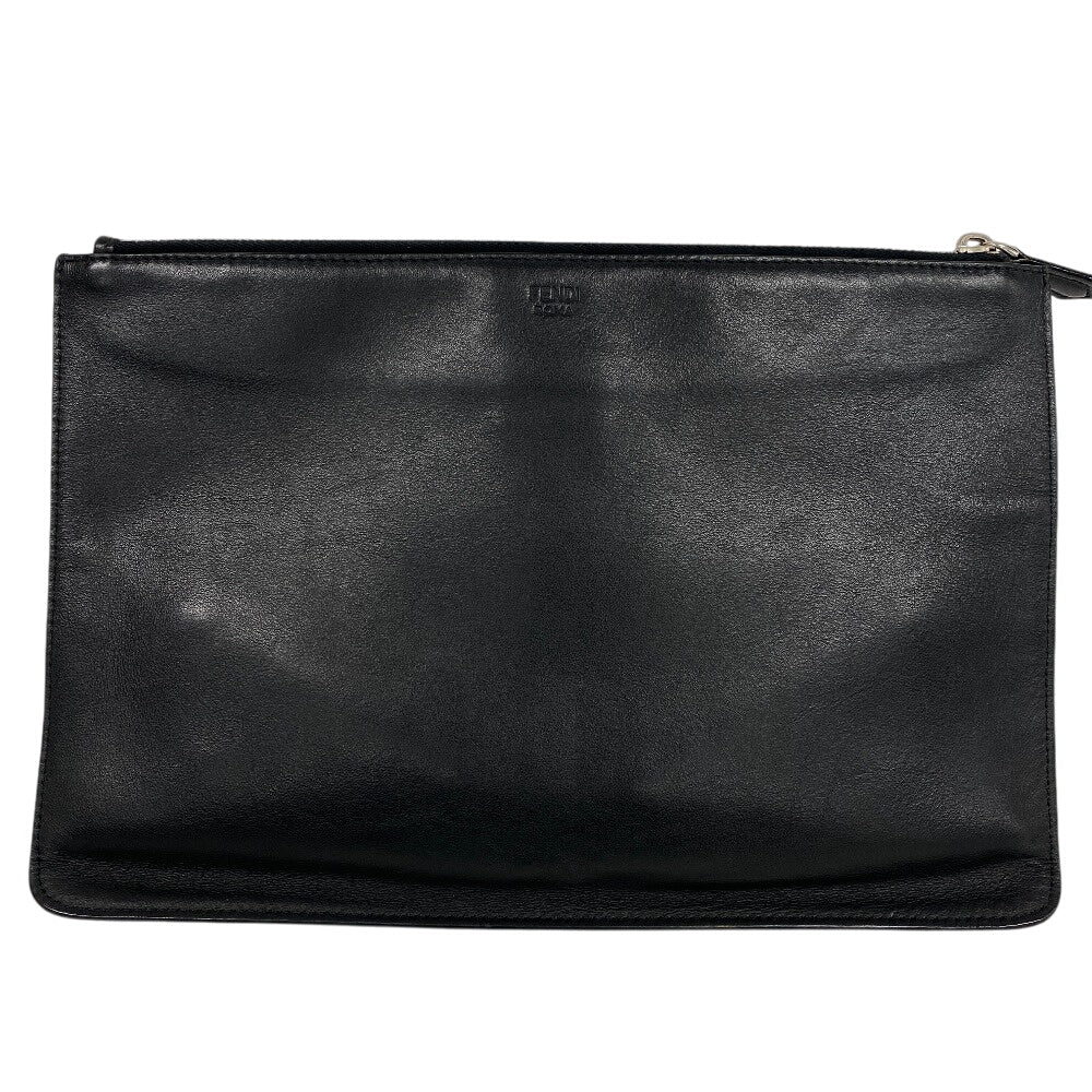 FENDI Clutch bag leather black monster mens Used