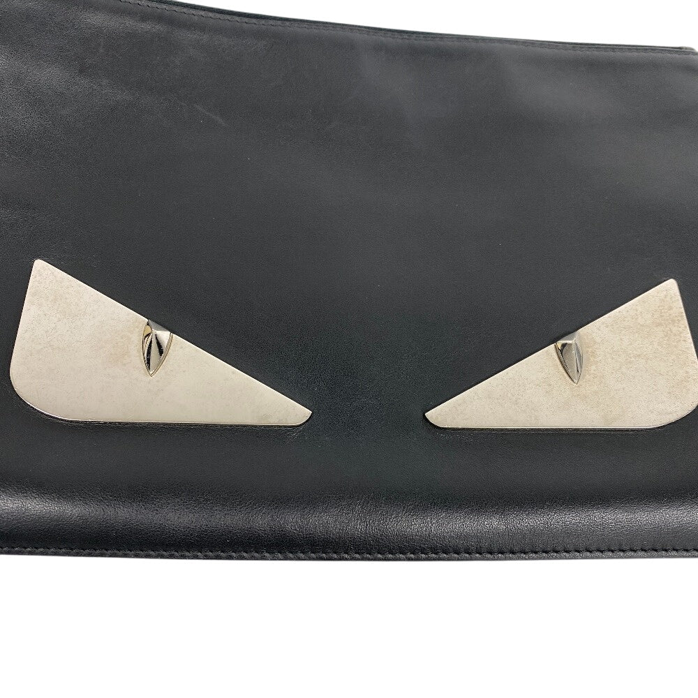 FENDI Clutch bag leather black monster mens Used