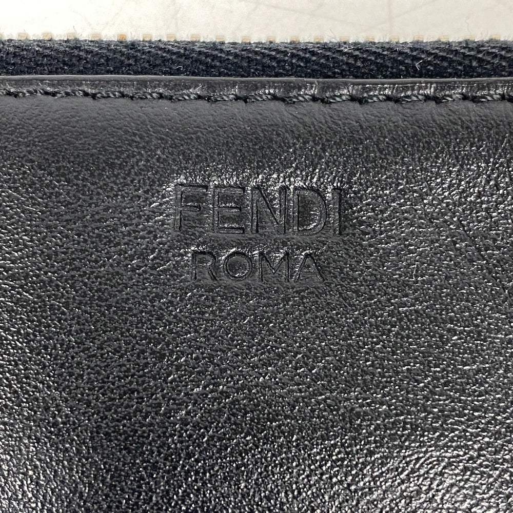 FENDI Clutch bag leather black monster mens Used