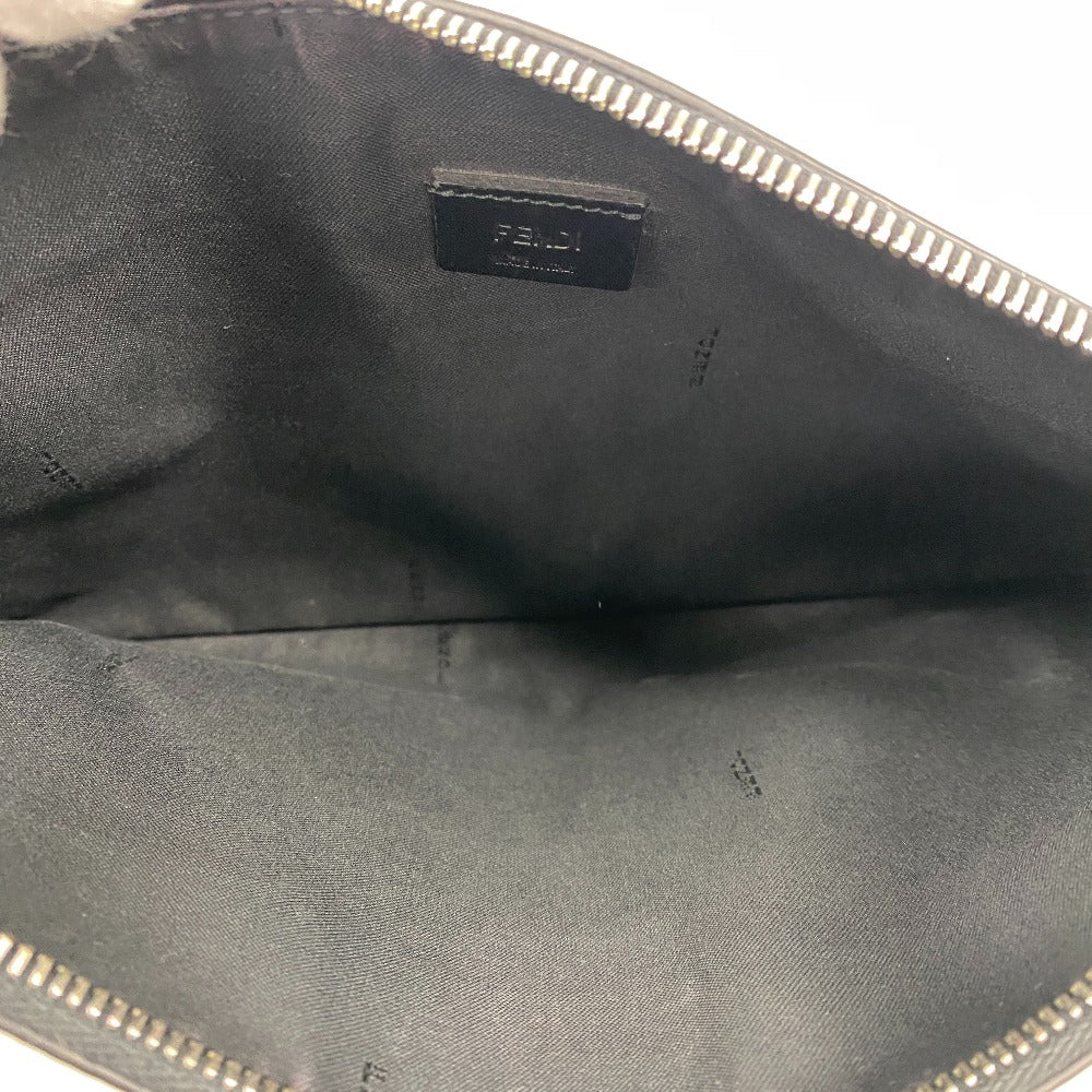 FENDI Clutch bag leather black monster mens Used