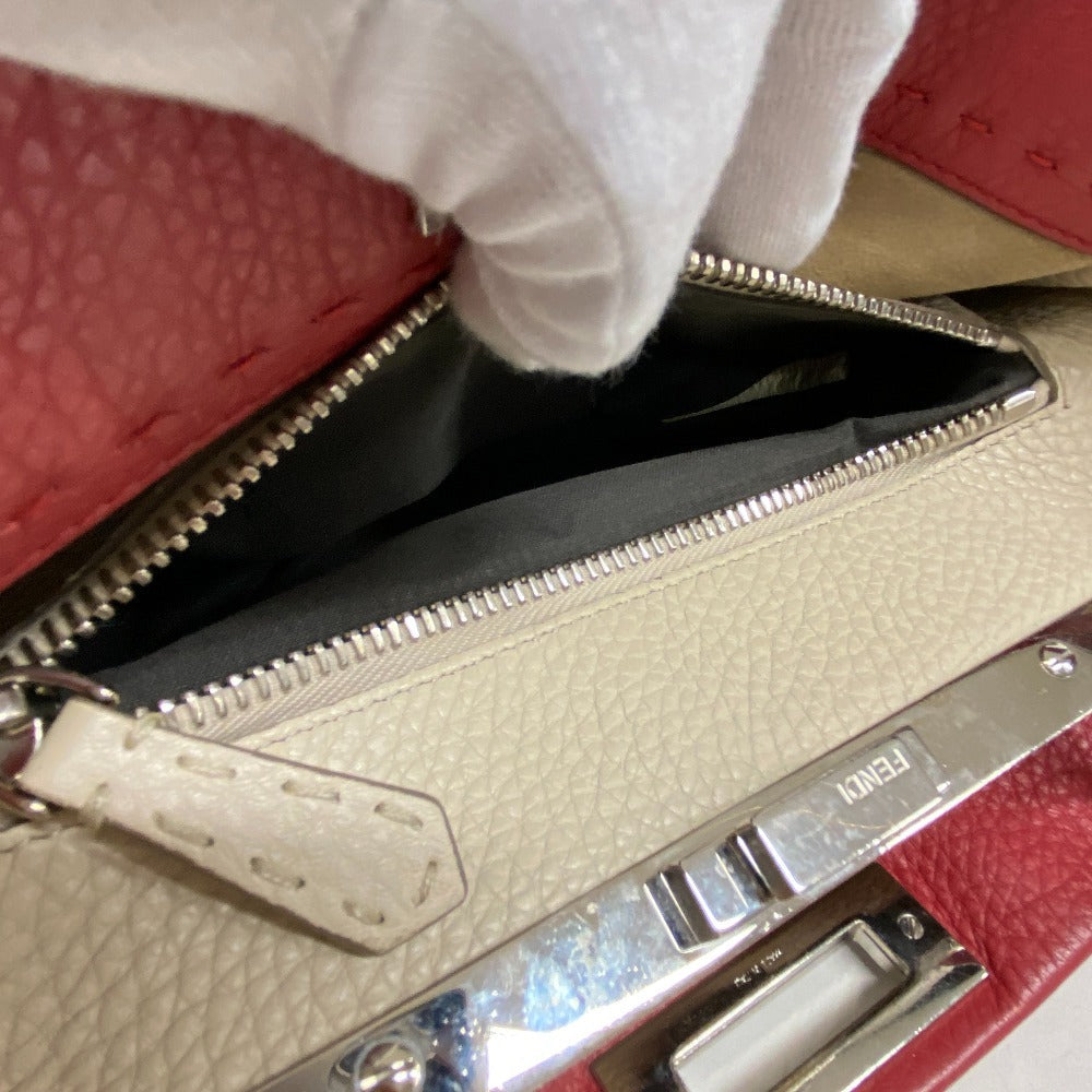 FENDI Handbag 8BN226 leather Red Peekaboo Celeria Women Used