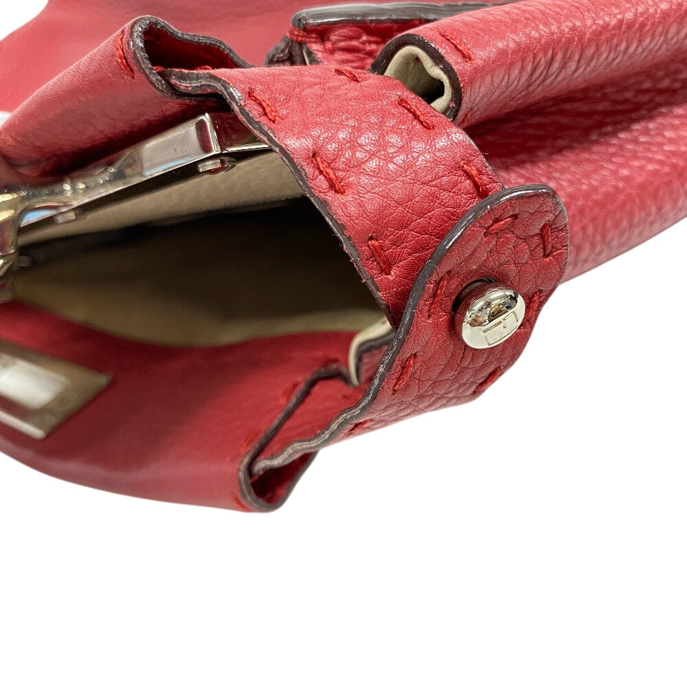FENDI Handbag 8BN226 leather Red Peekaboo Celeria Women Used