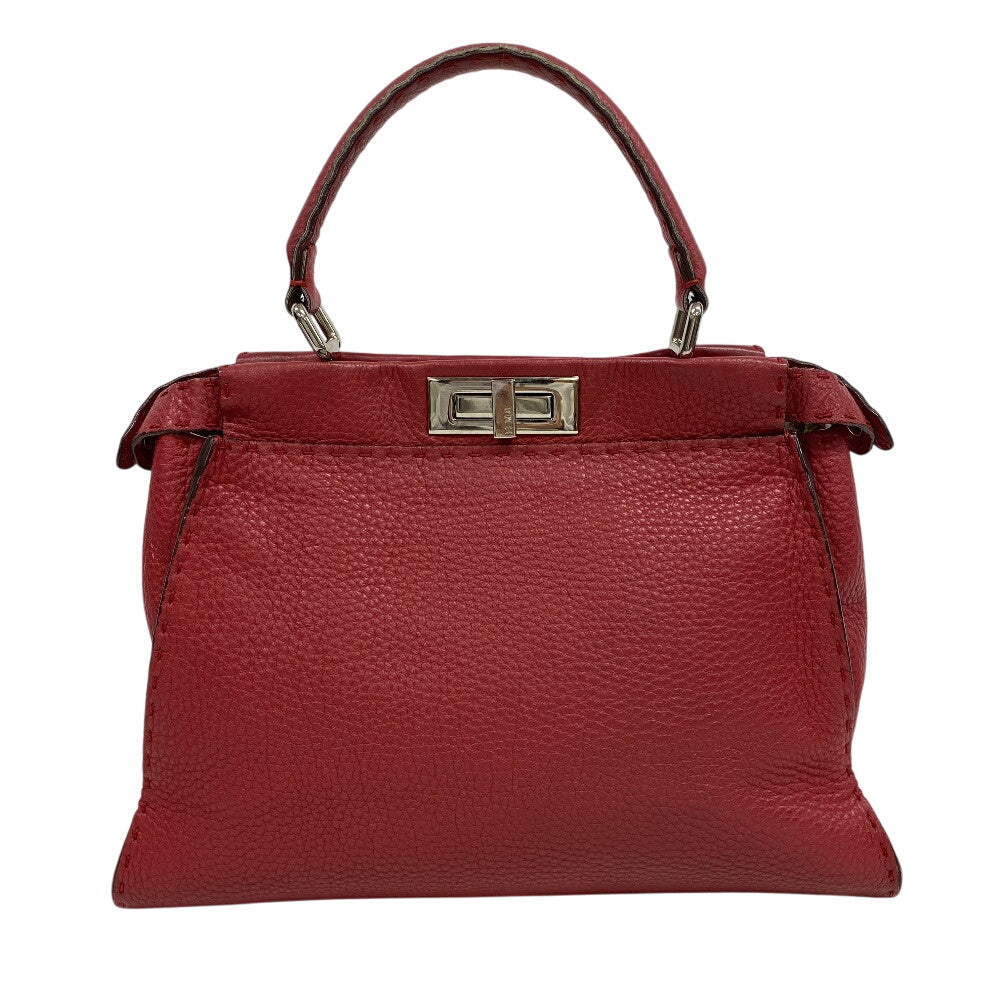 FENDI Handbag 8BN226 leather Red Peekaboo Celeria Women Used