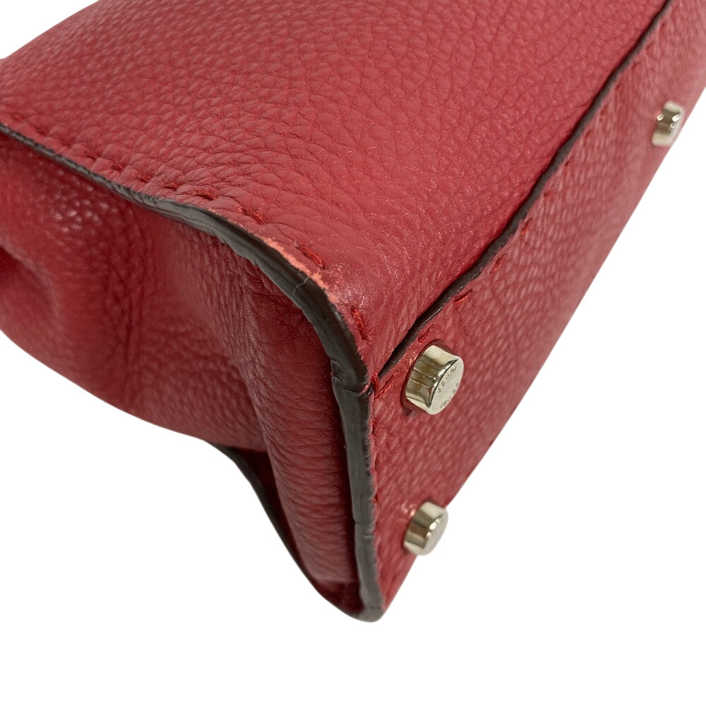 FENDI Handbag 8BN226 leather Red Peekaboo Celeria Women Used