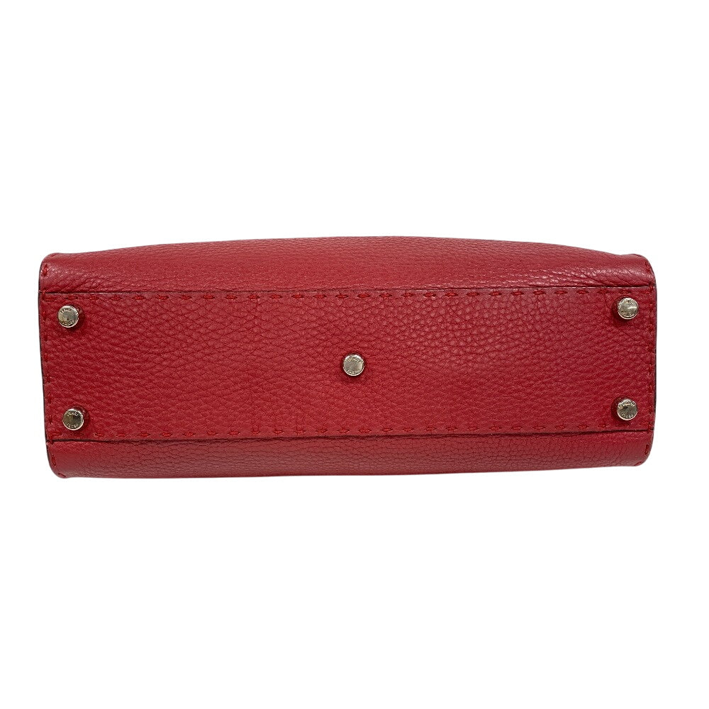 FENDI Handbag 8BN226 leather Red Peekaboo Celeria Women Used