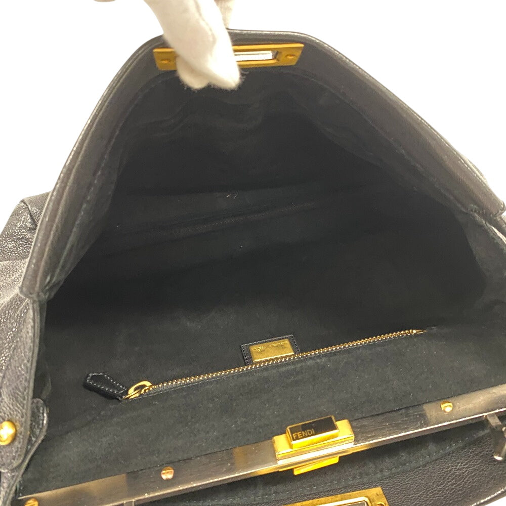 FENDI Handbag 8BN210 leather black Peekaboo Large Women Used