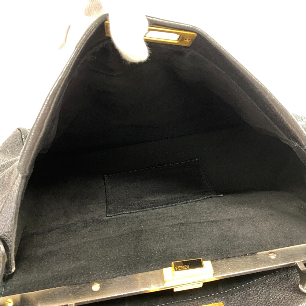FENDI Handbag 8BN210 leather black Peekaboo Large Women Used