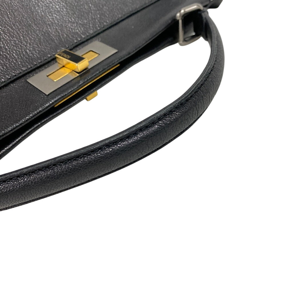 FENDI Handbag 8BN210 leather black Peekaboo Large Women Used