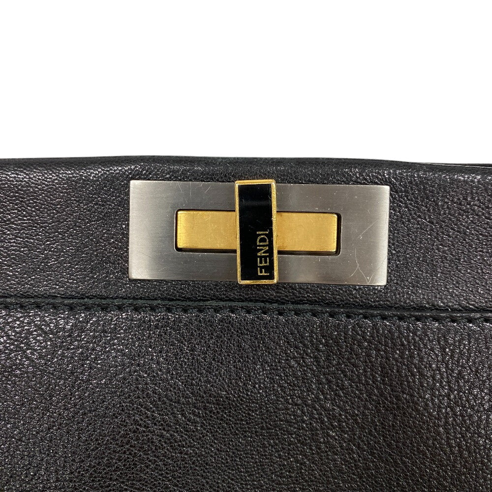 FENDI Handbag 8BN210 leather black Peekaboo Large Women Used