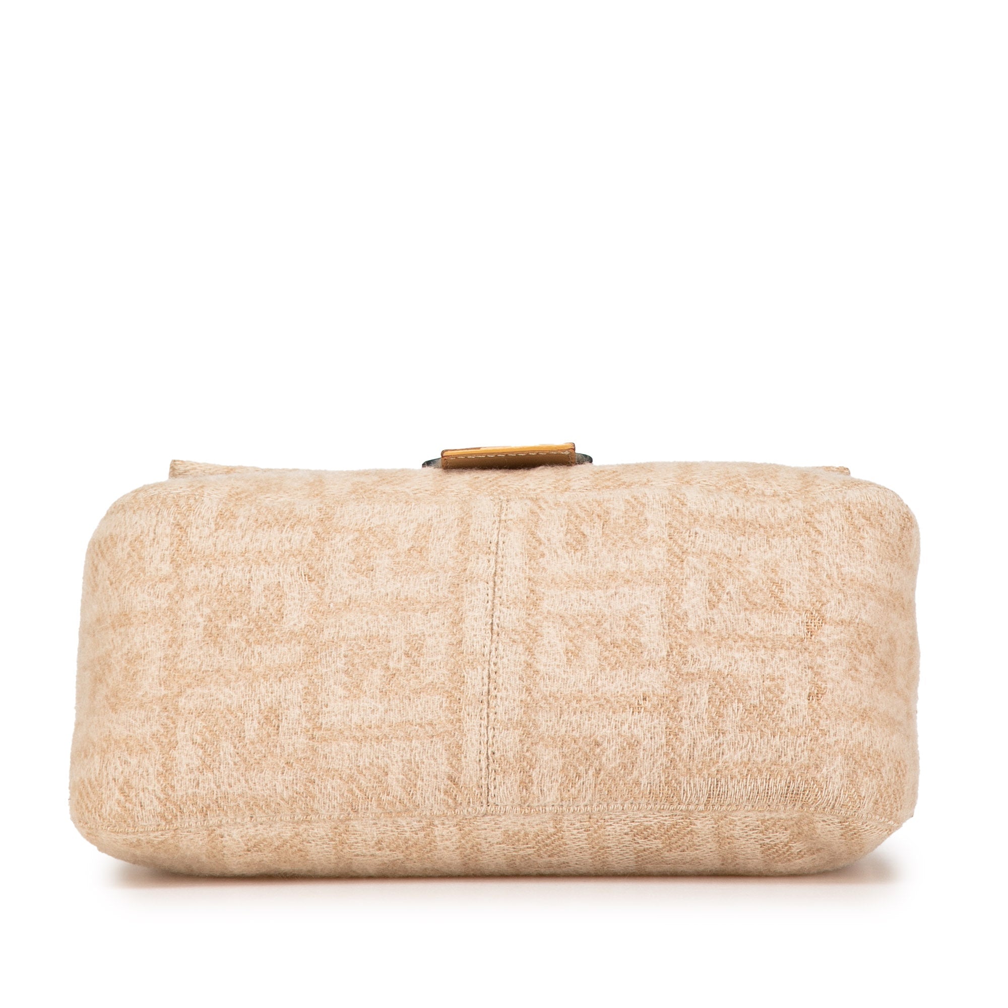 Tan Fendi Zucca Wool Mamma Forever Shoulder Bag
