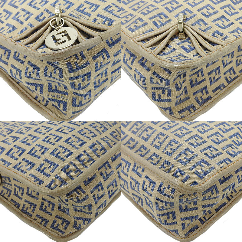 FENDI Shoulder Bag 8BT089 Canvas, Leather beige Zucchino Women Used