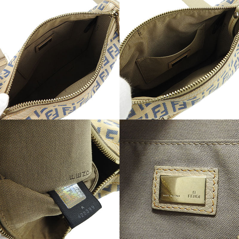 FENDI Shoulder Bag 8BT089 Canvas, Leather beige Zucchino Women Used