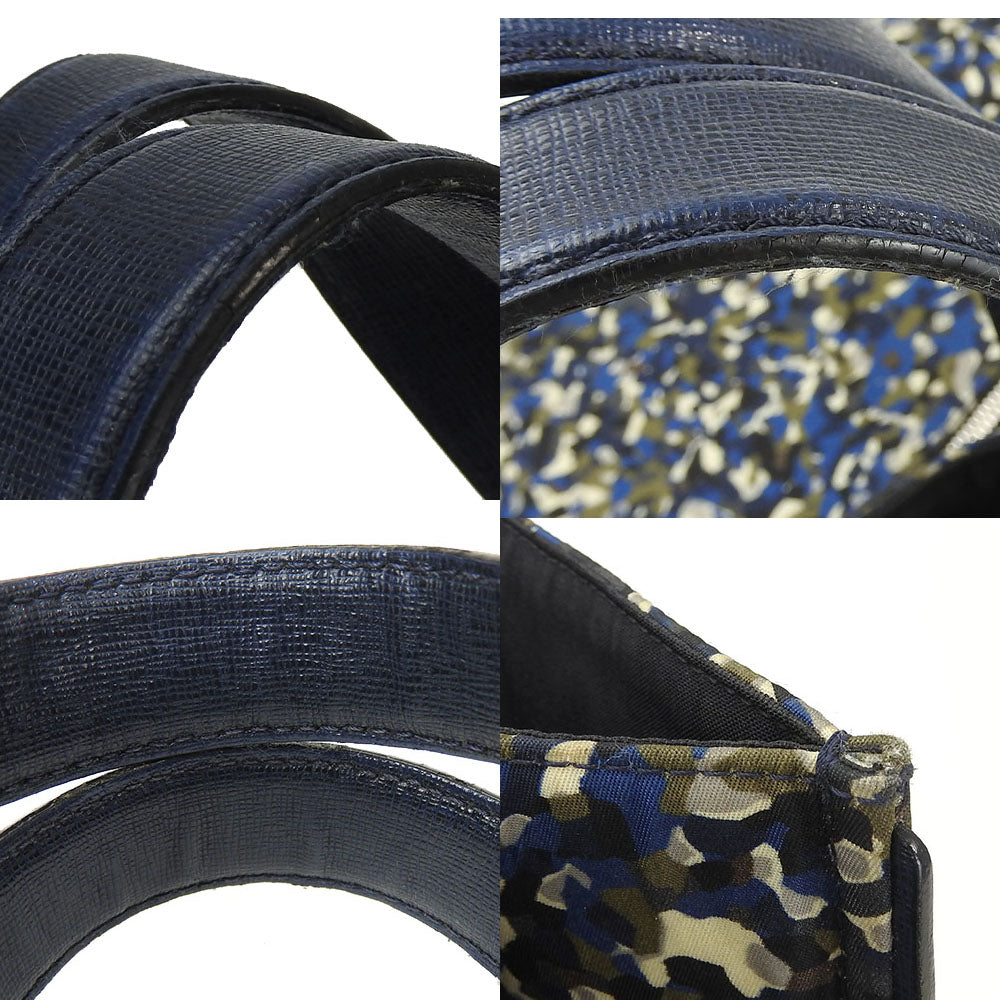 FENDI Tote Bag 7VA367 Nylon, Leather Navy Bag bugs unisex(Unisex) Used