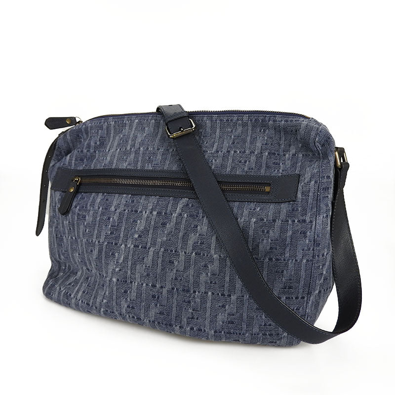 FENDI Shoulder Bag 7VA226 Denim, Leather blue Women Used
