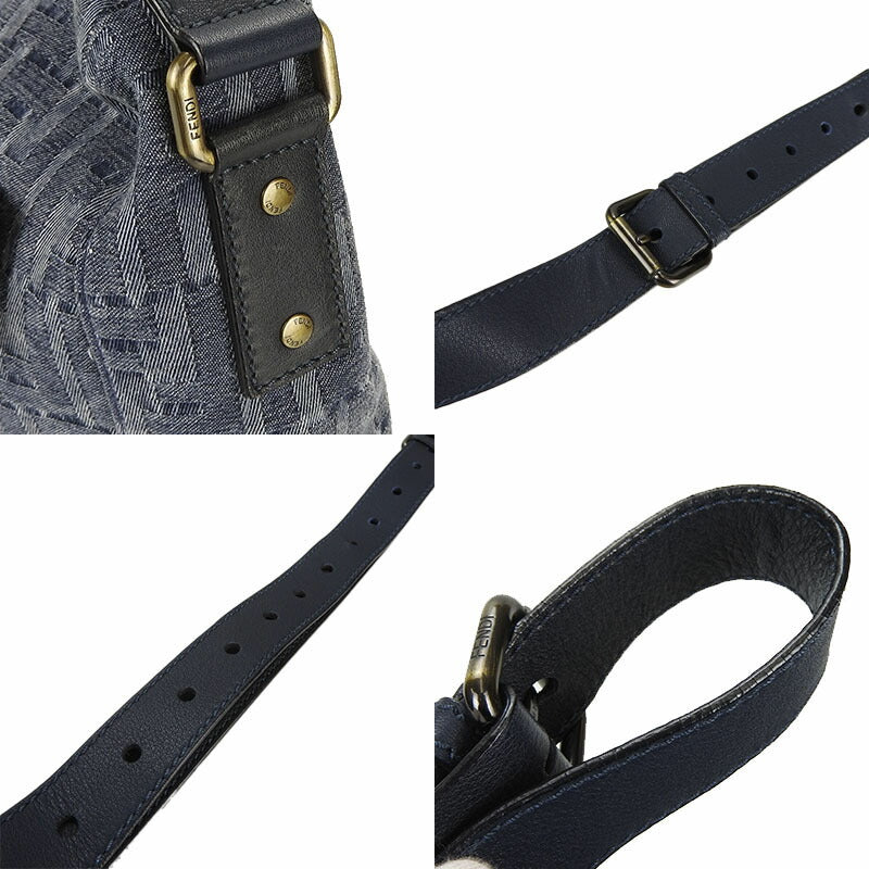 FENDI Shoulder Bag 7VA226 Denim, Leather blue Women Used