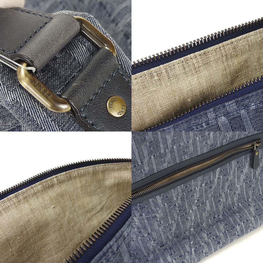 FENDI Shoulder Bag 7VA226 Denim, Leather blue Women Used