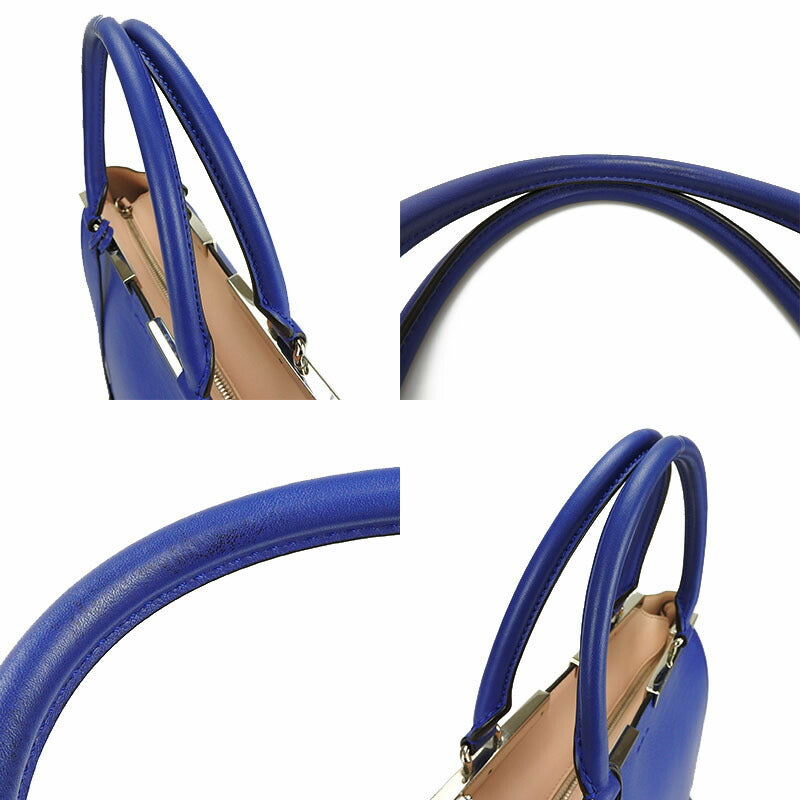 FENDI Handbag 8BH279 leather Blue type Trois Jules Women Used