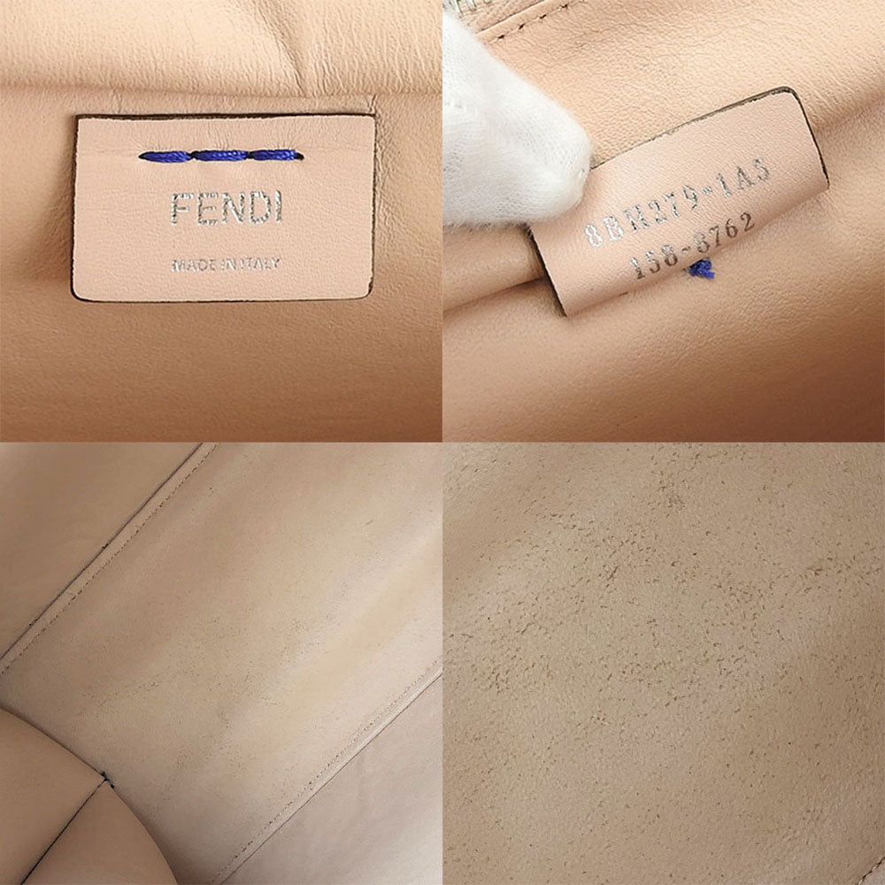 FENDI Handbag 8BH279 leather Blue type Trois Jules Women Used