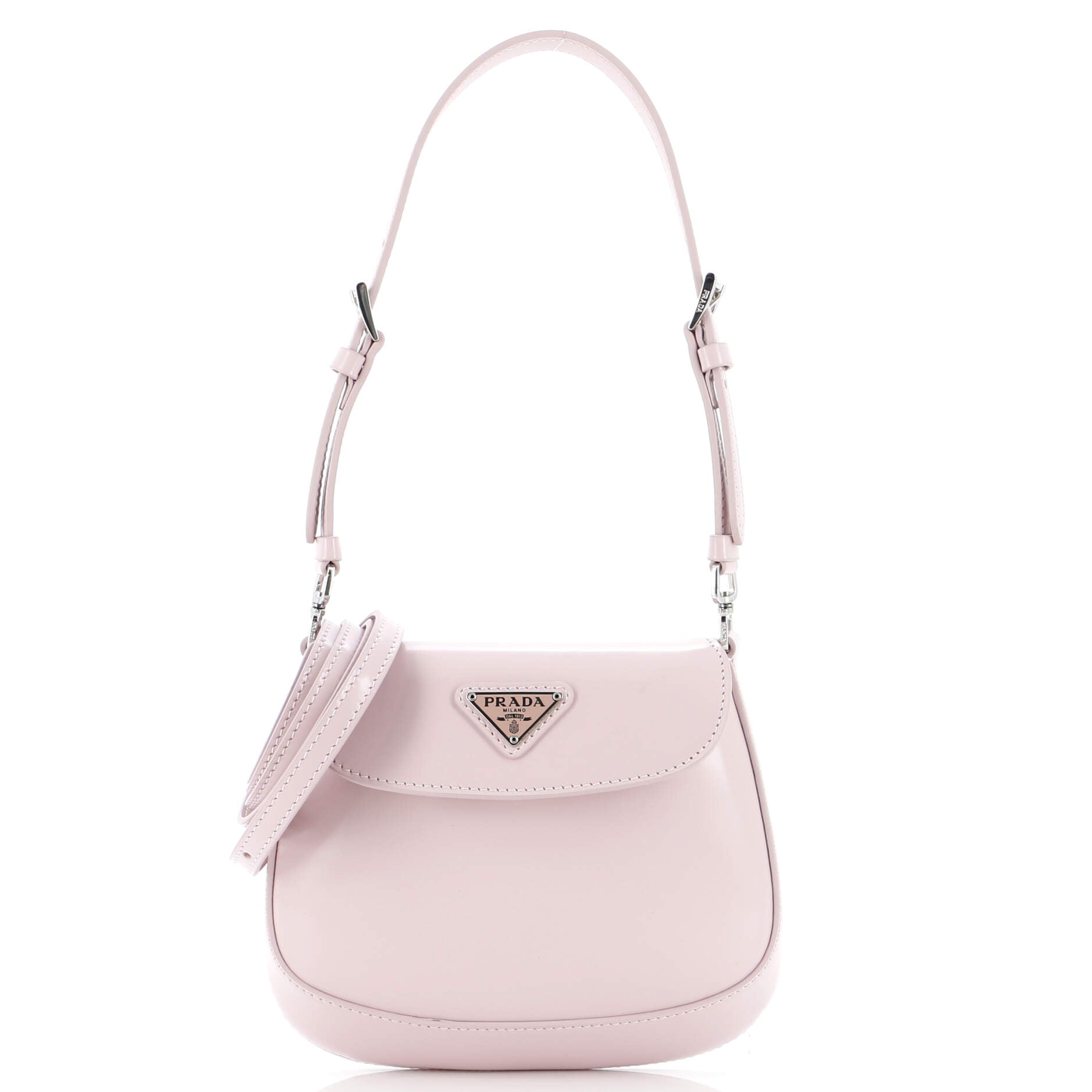 PRADA Cleo Flap Shoulder Bag Spazzolato Leather Mini