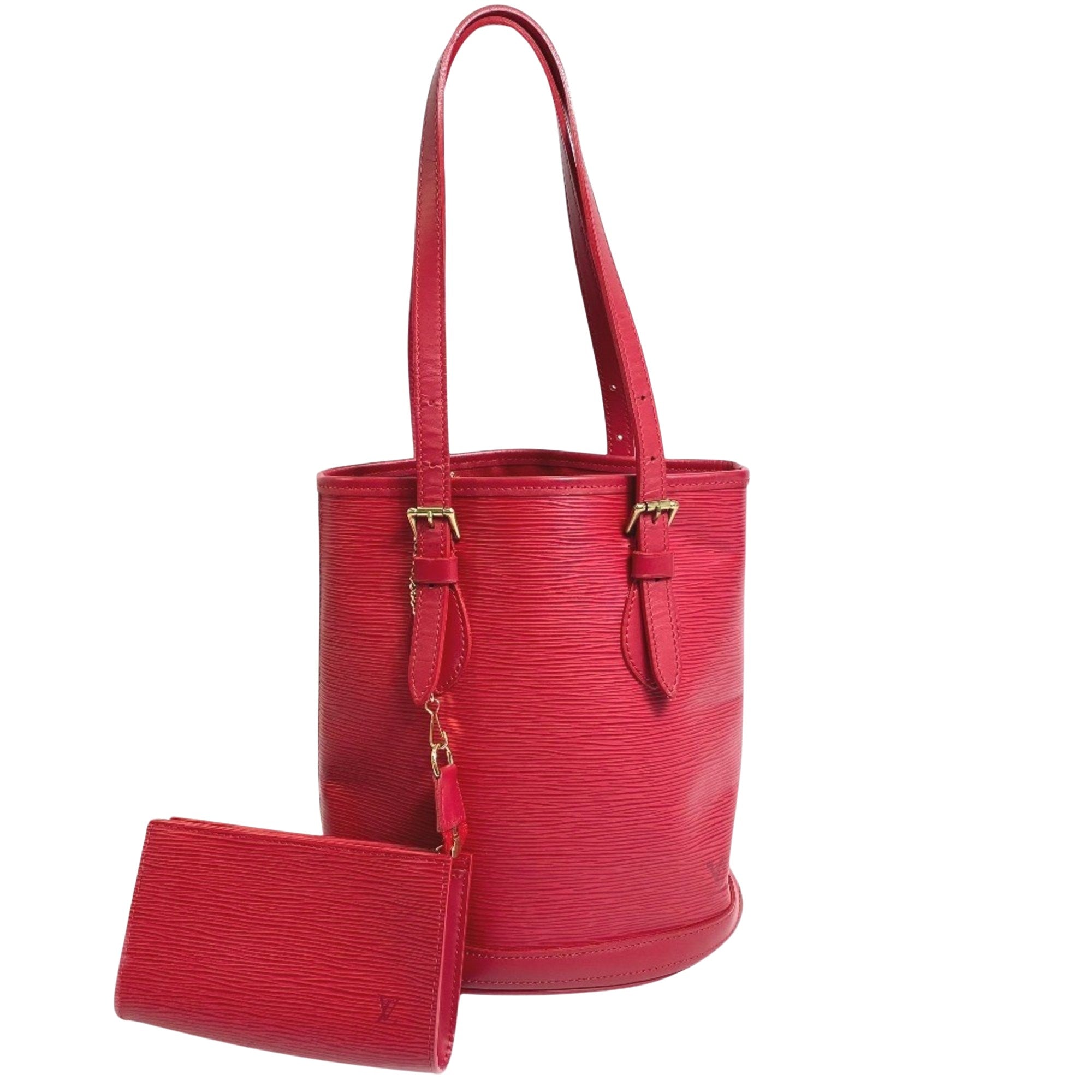 Louis Vuitton Bucket Leather Shoulder Bag ()