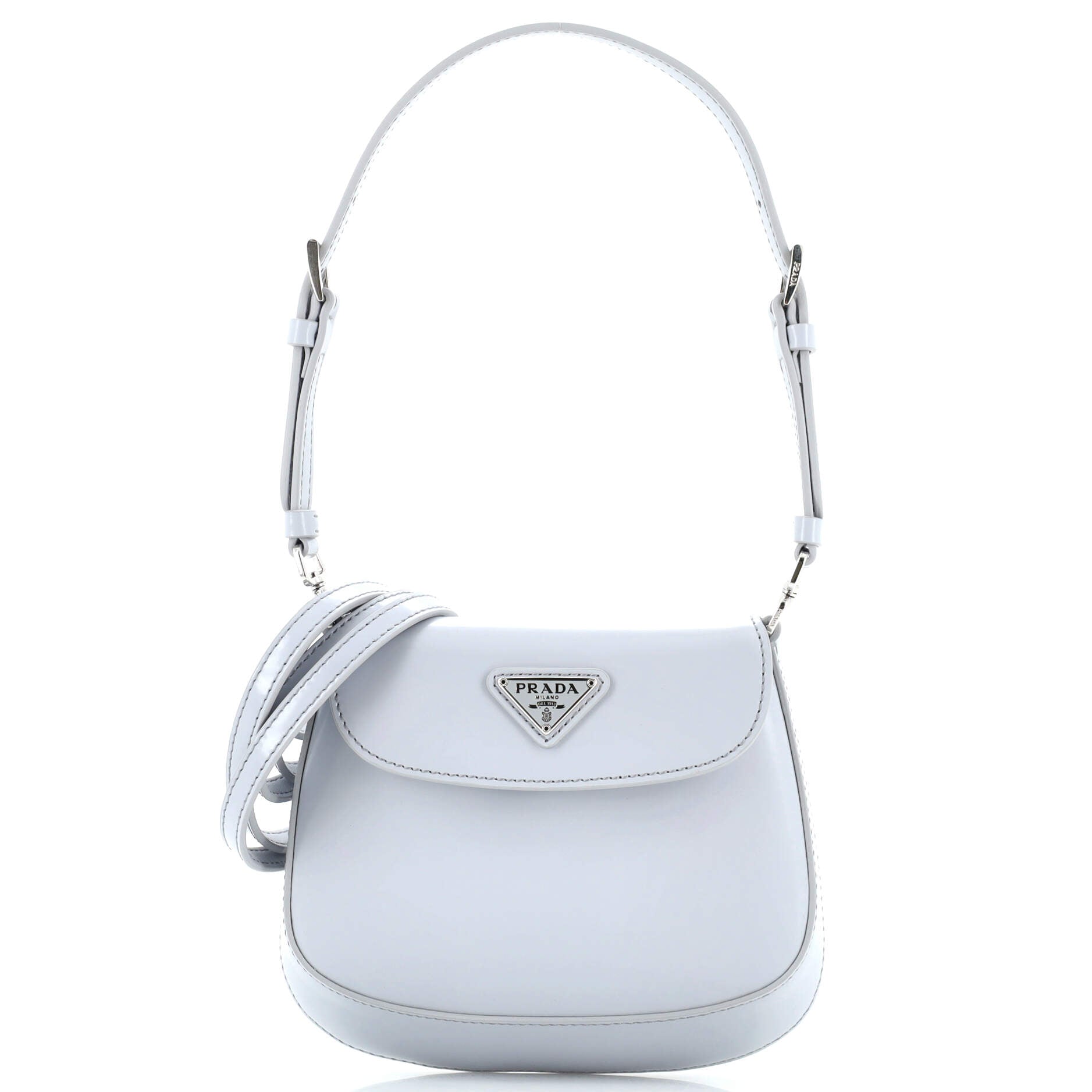 PRADA Cleo Flap Shoulder Bag Spazzolato Leather Mini