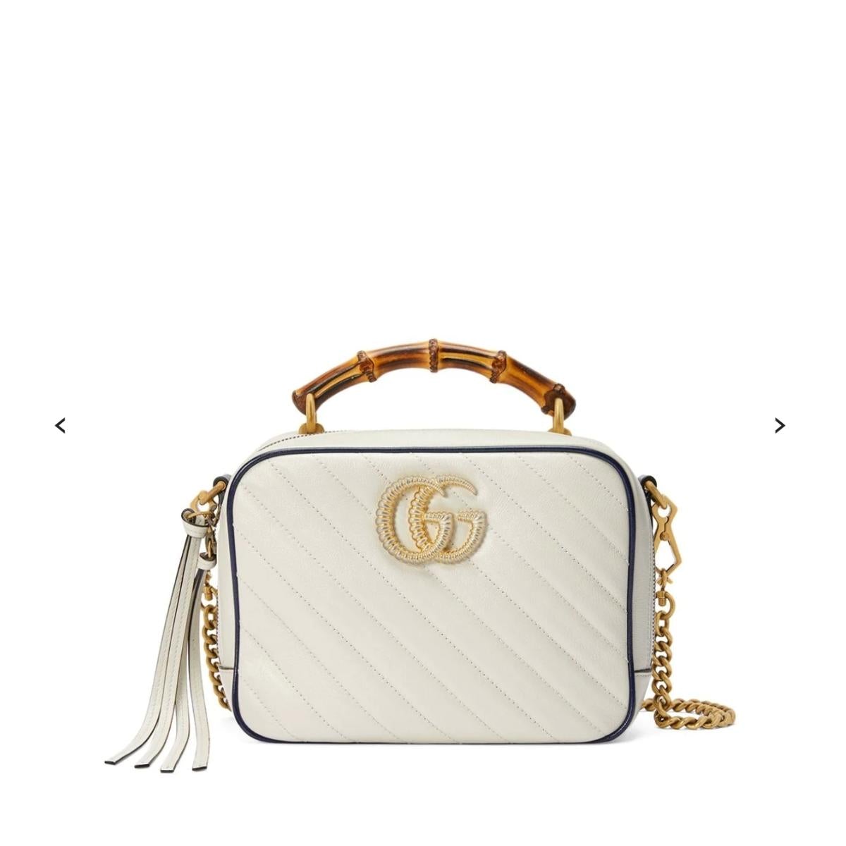 GG Marmont Small Matelassé Shoulder Bag with Bamboo Handle