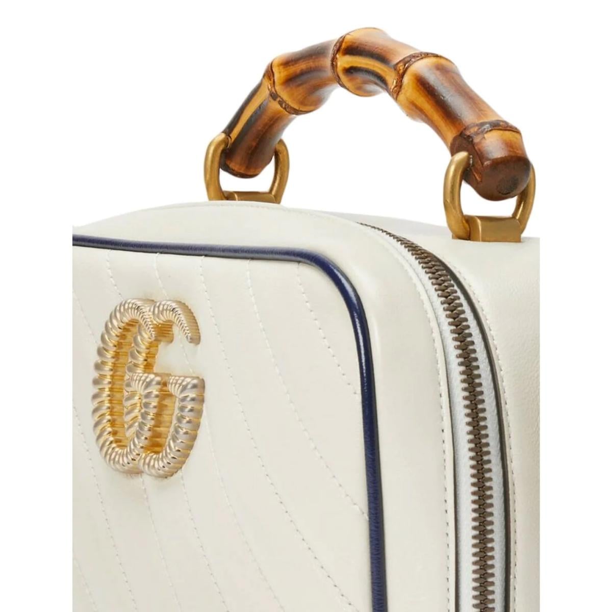 GG Marmont Small Matelassé Shoulder Bag with Bamboo Handle
