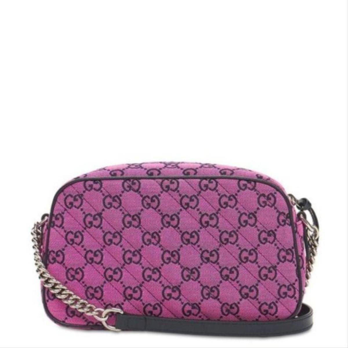 GG Marmont Pink Small Shoulder Bag in Pink