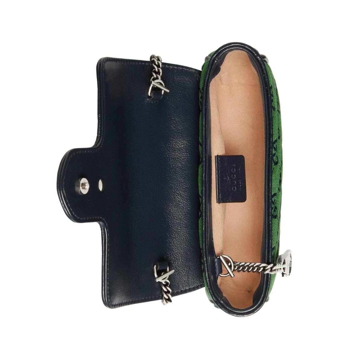 Green GG Marmont Multicolour Super Mini Bag
