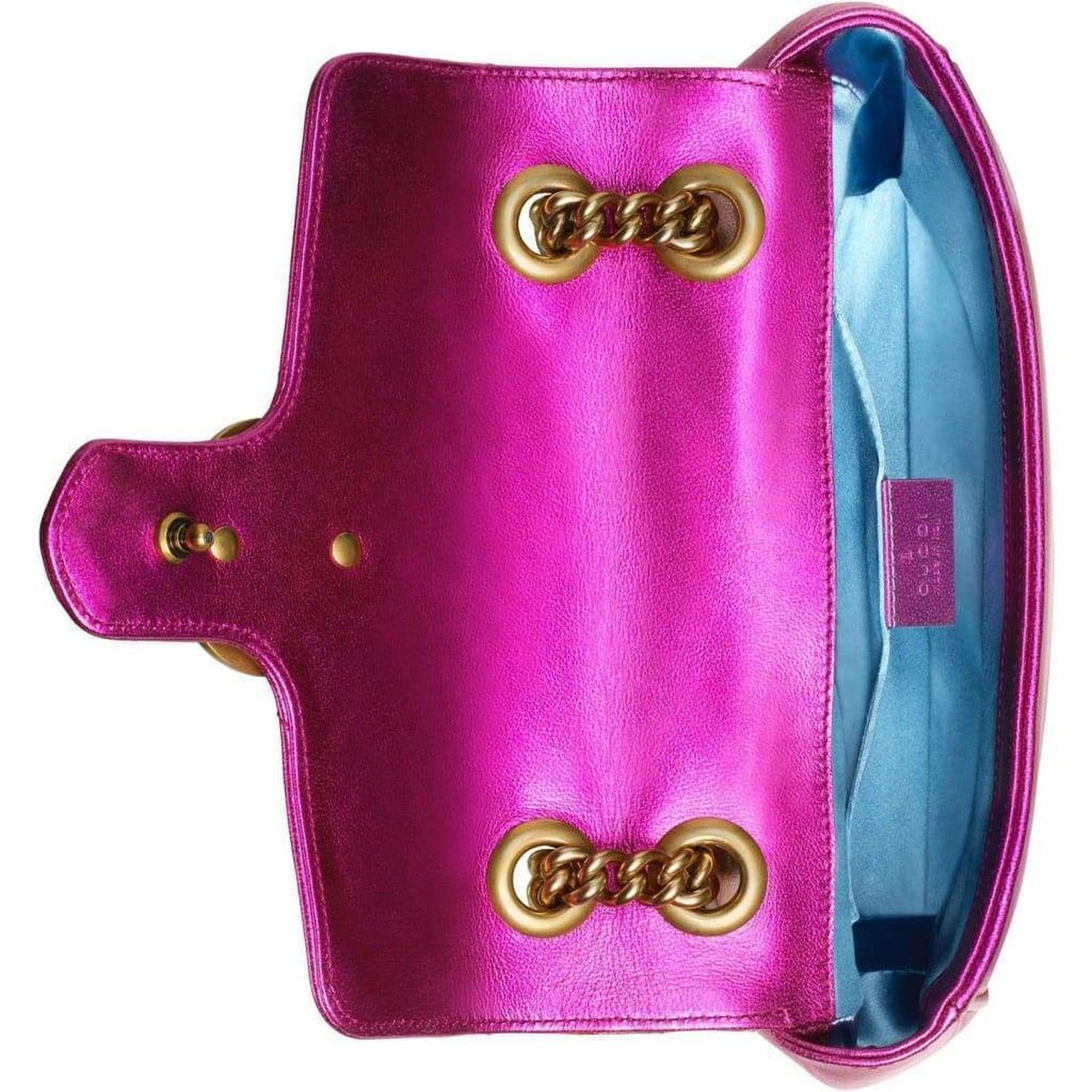 Mini Marmont 2.0 Metallic Leather Shoulder Bag