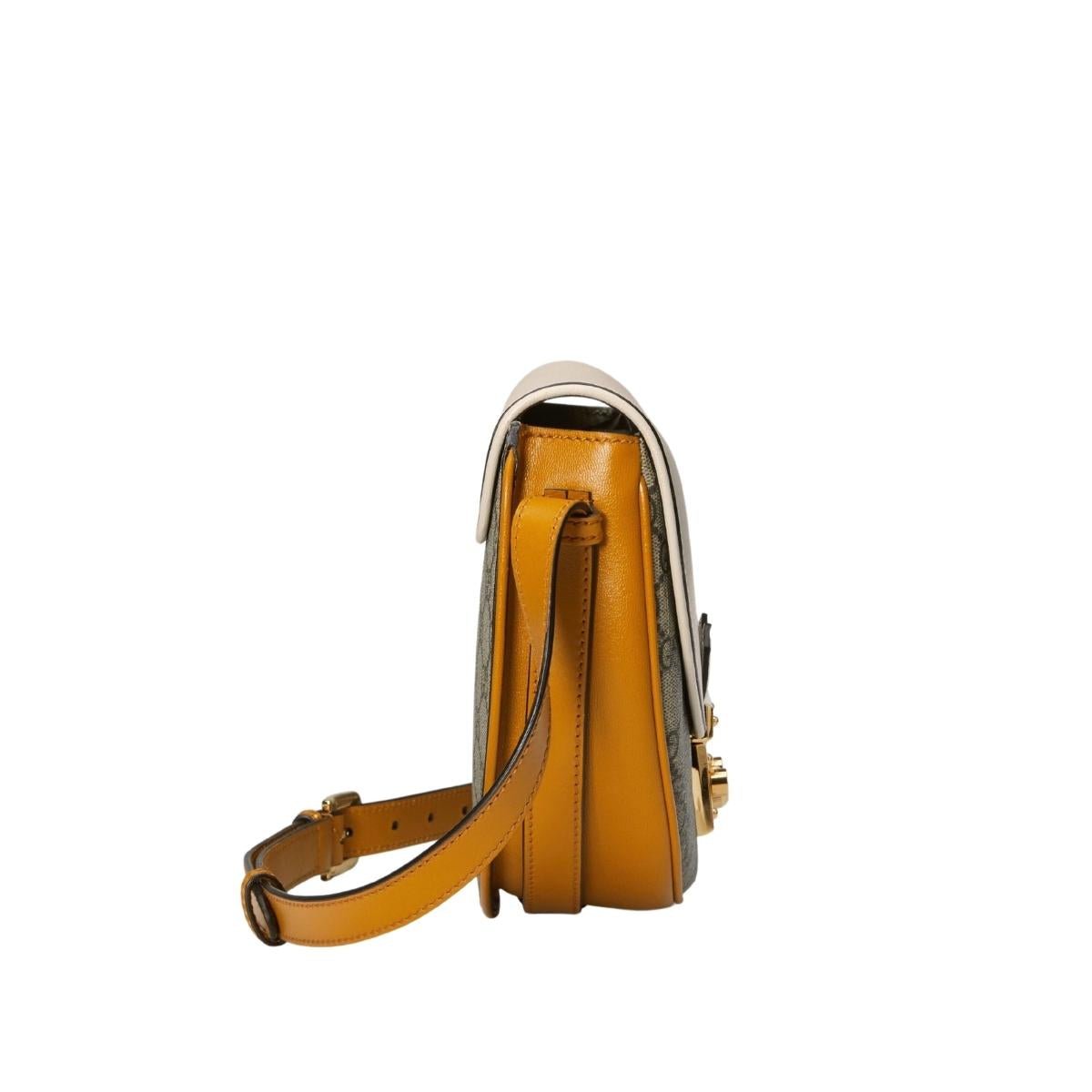 Natural Padlock GG Small Leather Shoulder Bag