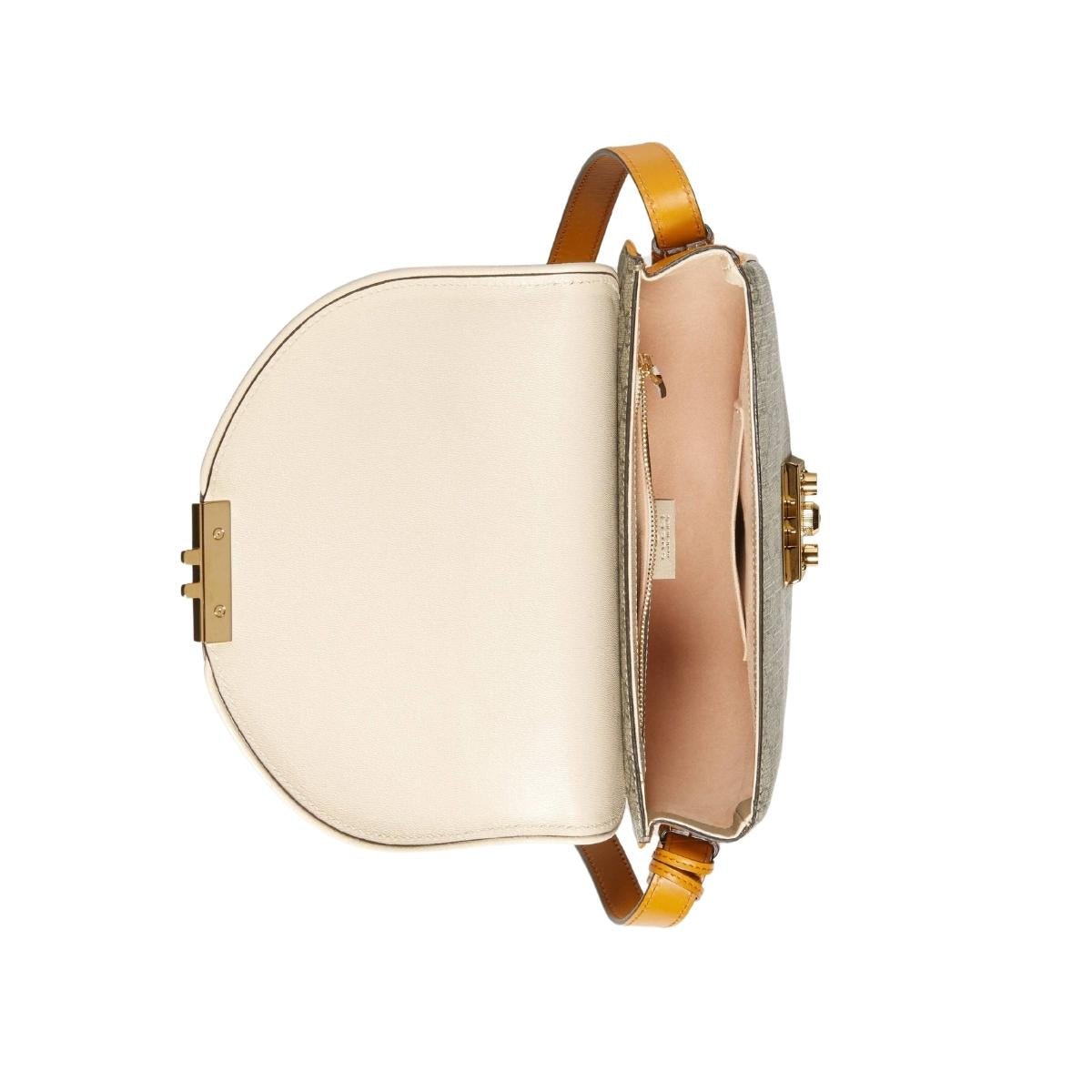 Natural Padlock GG Small Leather Shoulder Bag