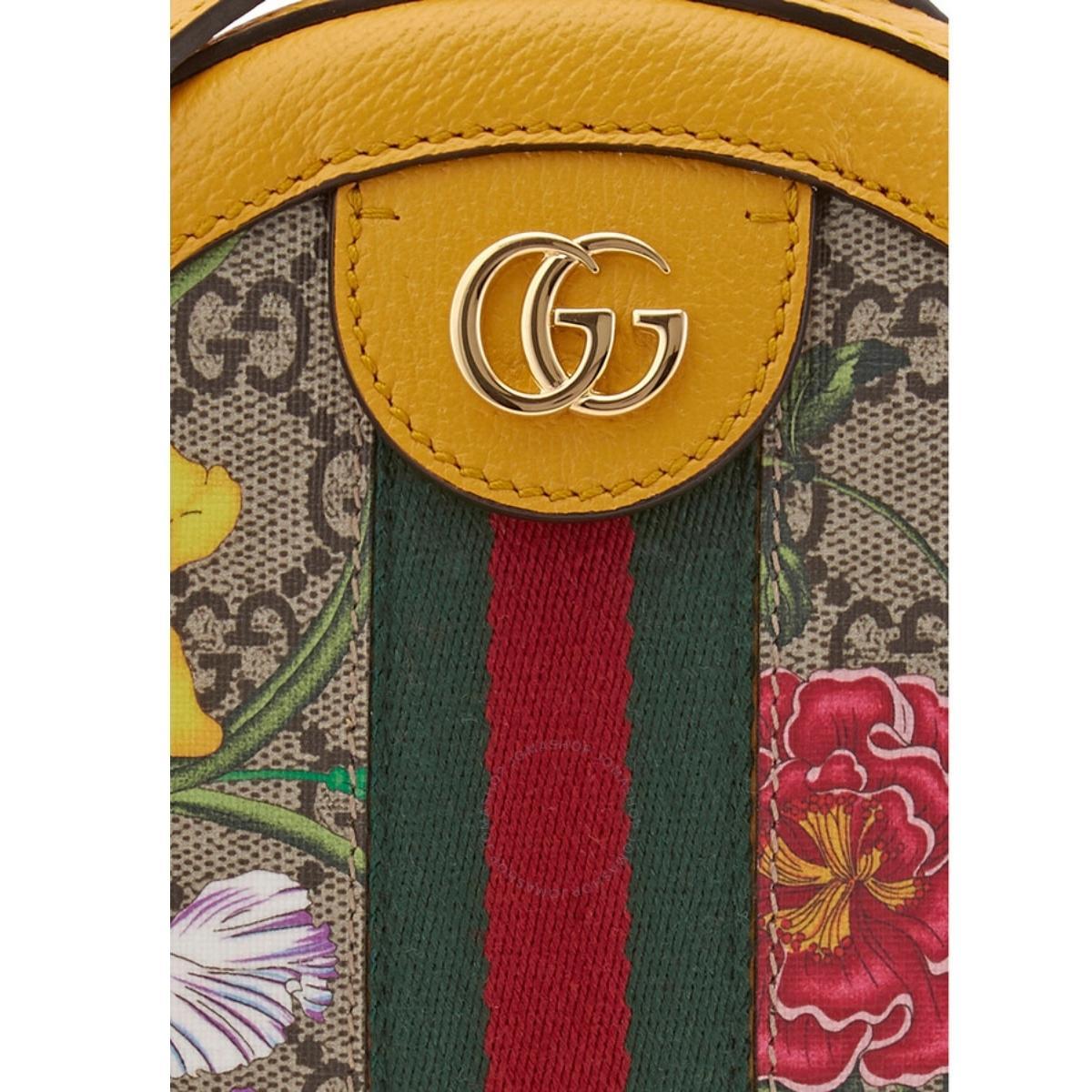 Ophidia GG Flora Round Shoulder Bag