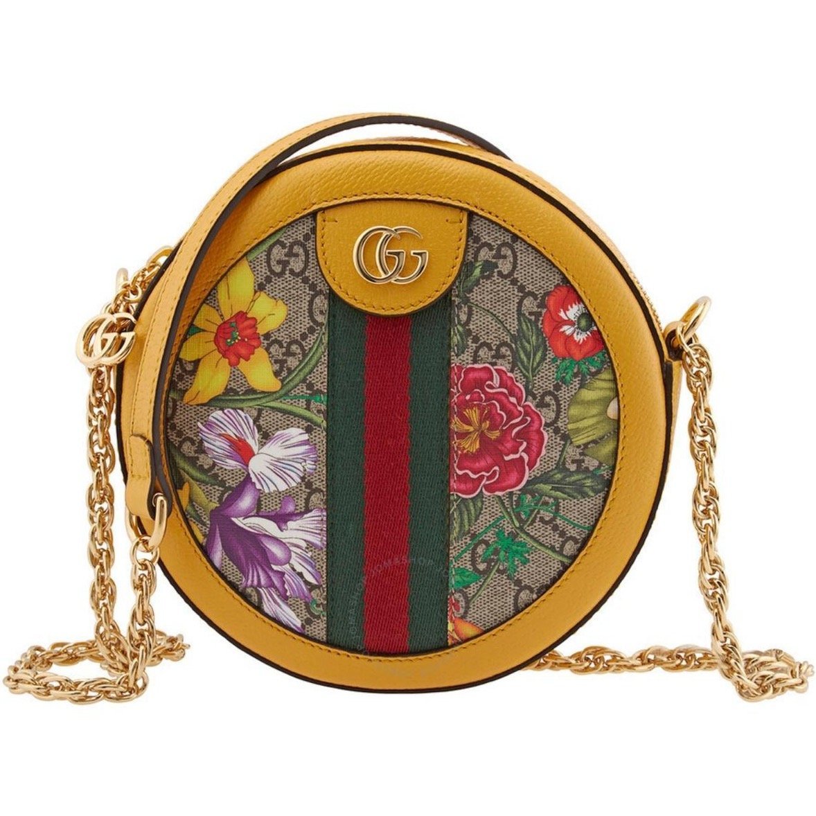 Ophidia GG Flora Round Shoulder Bag