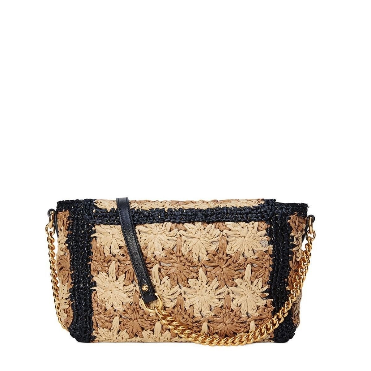 Small GG Marmont Raffia Shoulder Bag