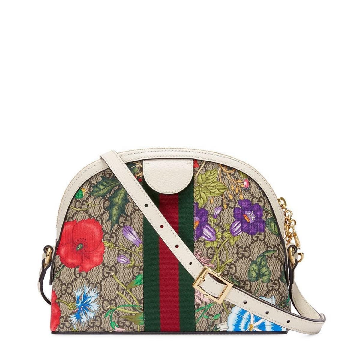 Small Ophidia Flora Shoulder Bag