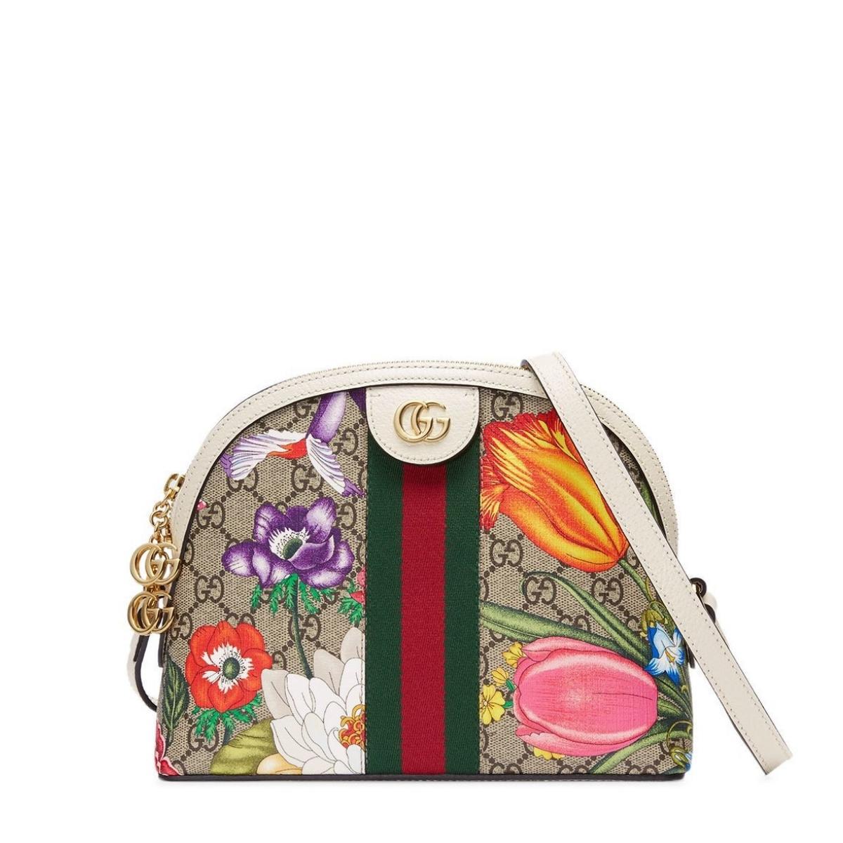 Small Ophidia Flora Shoulder Bag