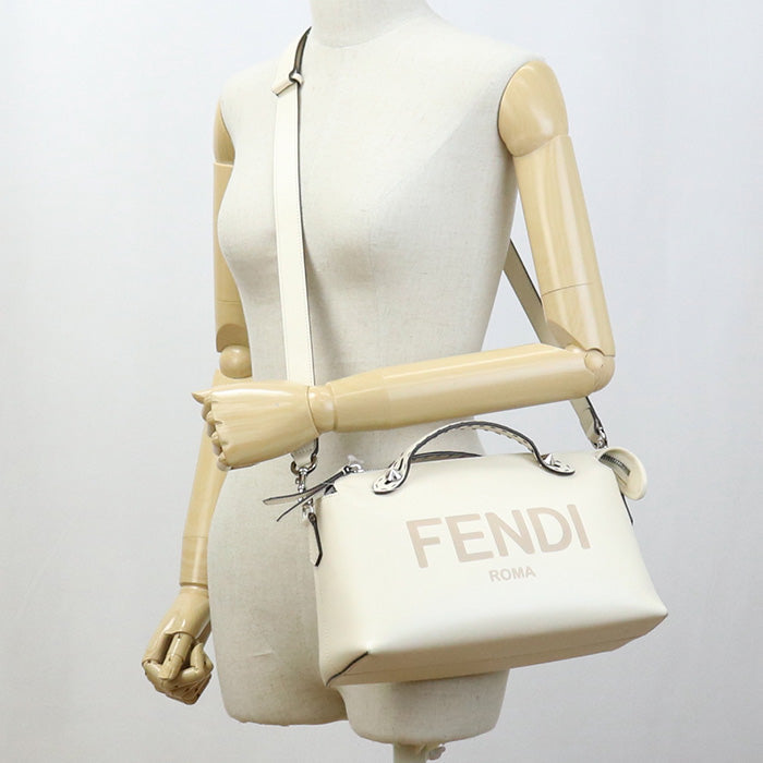 FENDI 8BL146 AC9L By the way medium Handbag Shoulder bag leather White Women