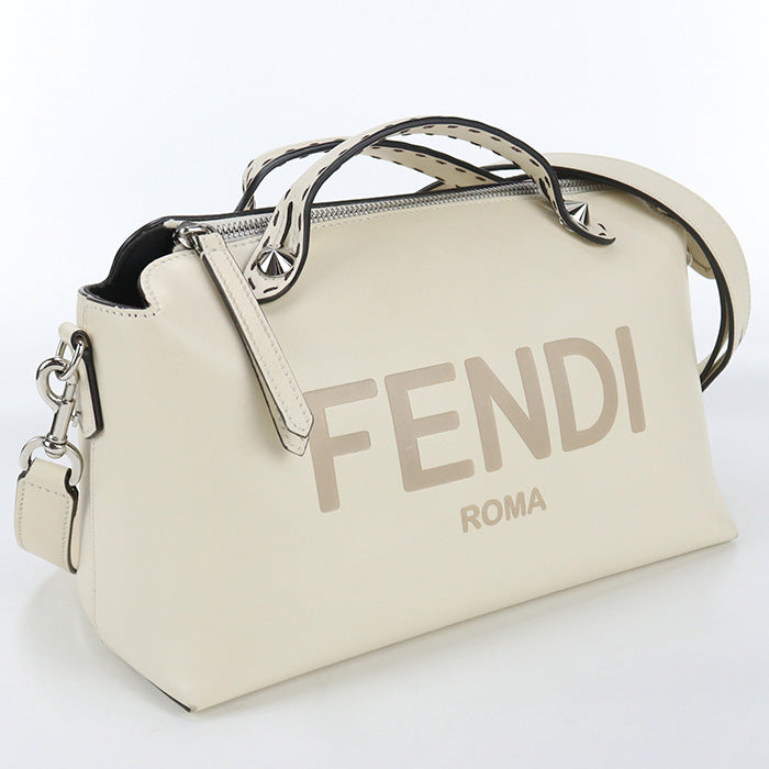 FENDI 8BL146 AC9L By the way medium Handbag Shoulder bag leather White Women